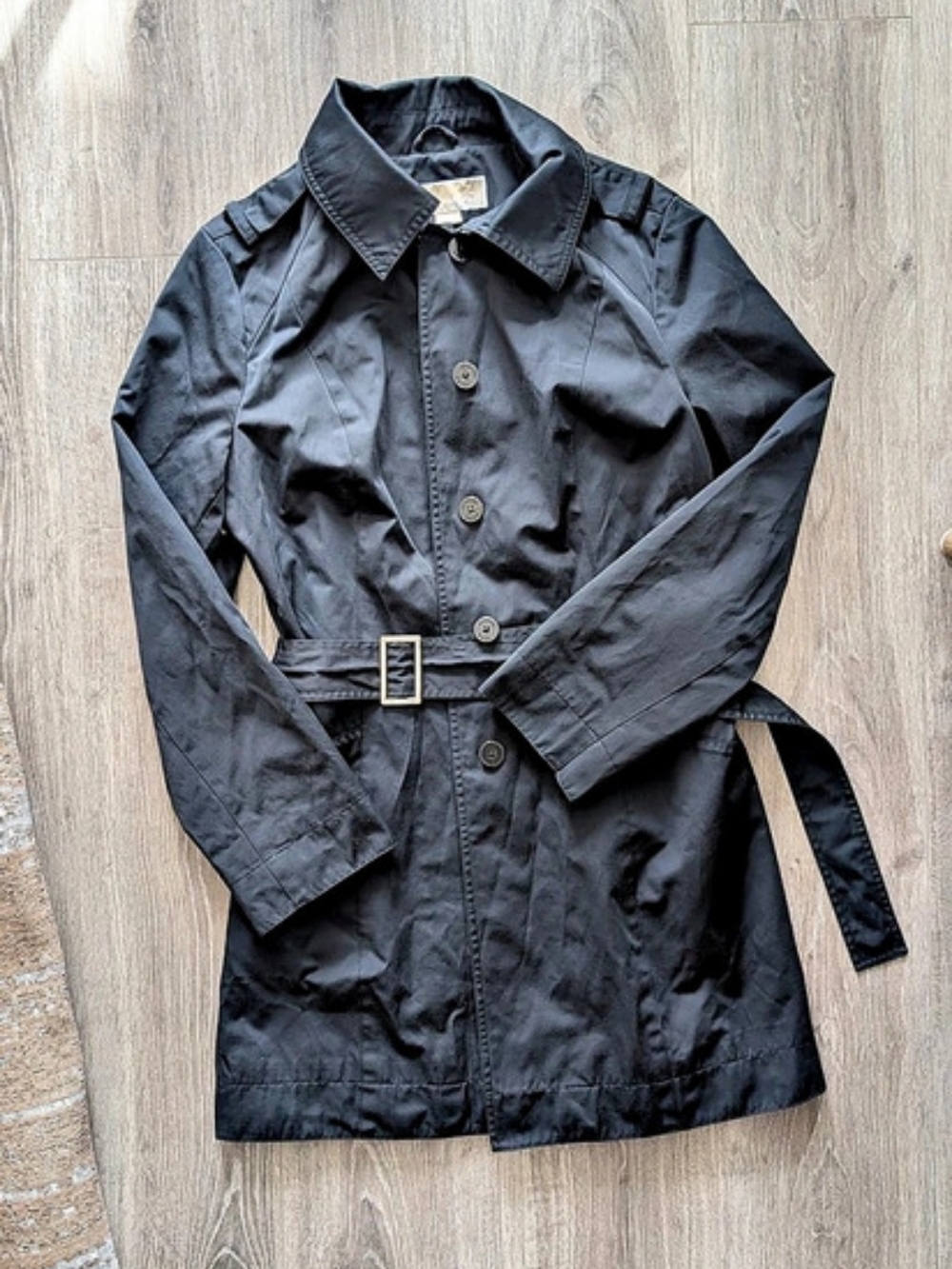 Michael Kors Black Belted Trench Coat Like New